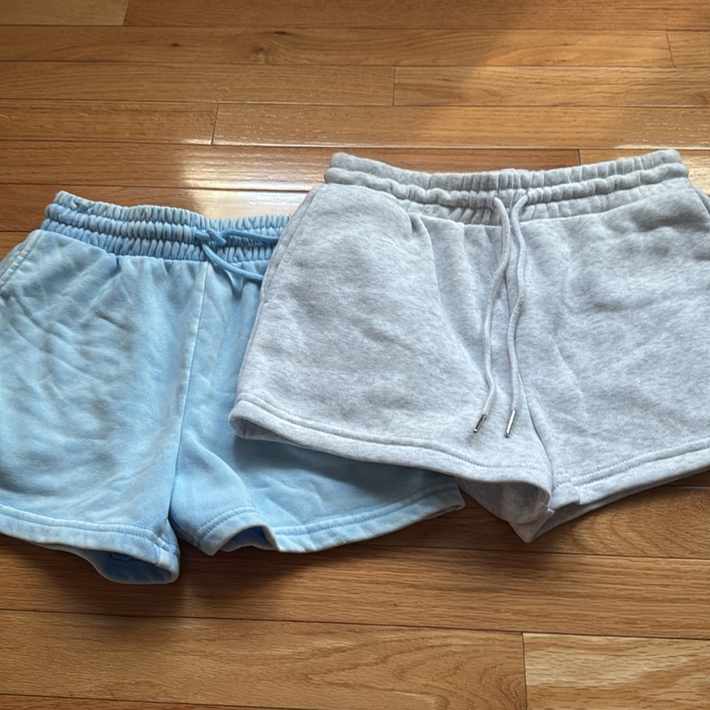 Manifest Offline Gray and Blue Women's Casual Shorts, size XS